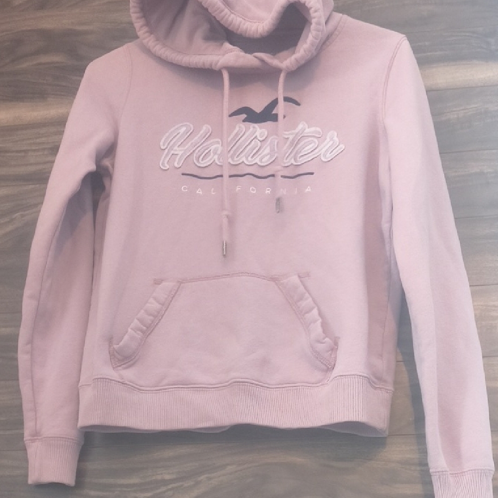 Hollister California - Y2K Mauve Pink Pullover Hoodie | Script Logo | Size S - Picture 4 of 5